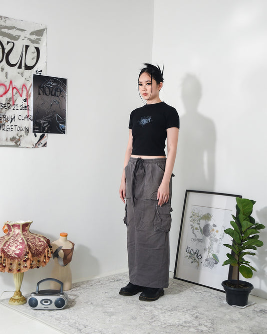 Upcycling Cargo Long Skirt