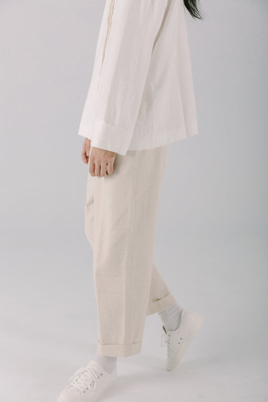 Linen Straight Trousers